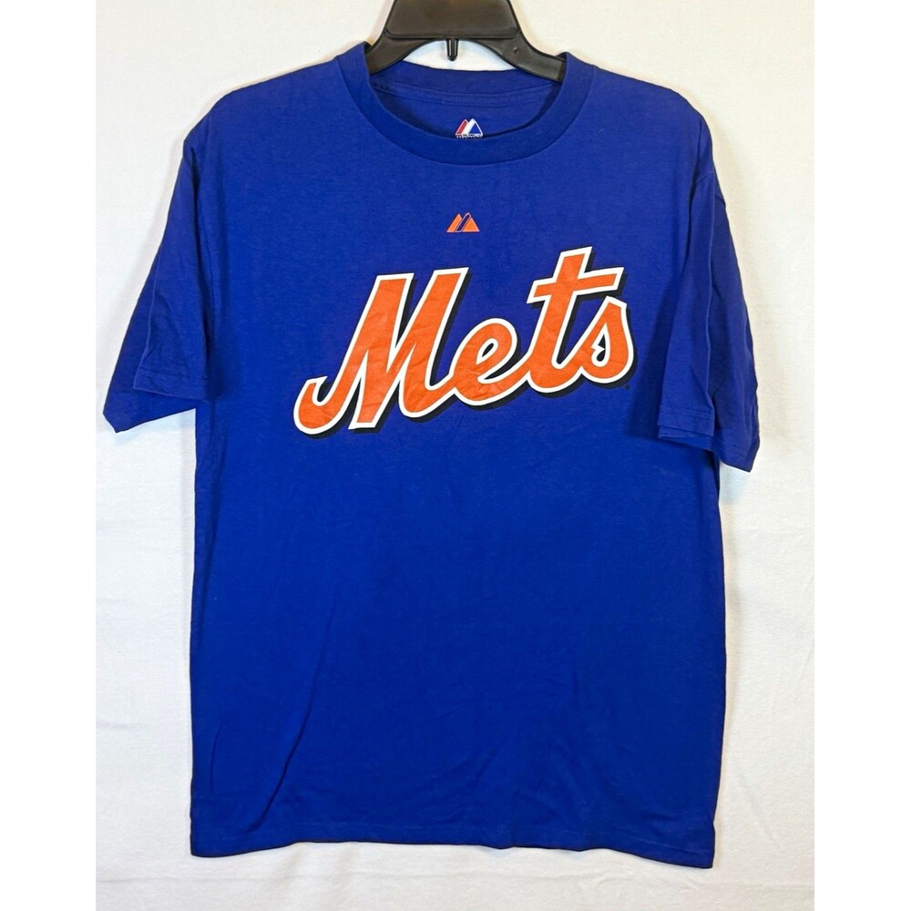 Majestic New York Mets Santana #57 MLB Blue/Orange T-Shirt Shirt Size M